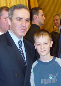 Olympiabewerbung Dresden im Jahr 2004. Falko trifft Garri Kasparow wieder.