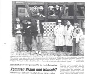 1988: Tübingen rüstet für die 2. Bundesliga - "Kommen Braun und Hönsch?"