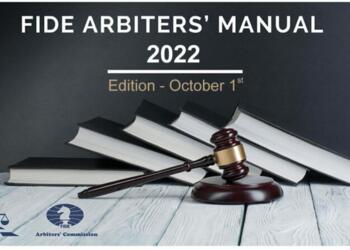 FIDE Arbiters’ Manual Oktober 2022 (Quelle: https://arbiters.fide.com/)