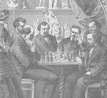 Adolf Anderssen und Paul Morphy, Paris 1858