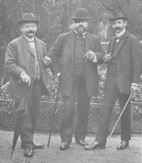 Viktor Tietz, Richard Teichmann und Carl Schlechter in Karlsbad 1911