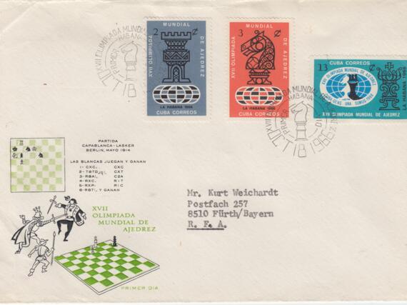 2. Brief an Kurt Weichardt, abgestempelt am 18.10.1966 in Havanna (Vorderseite)