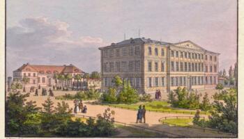 Das Schützenhaus in Leipzig kurz nach seiner Erbauung, 1835