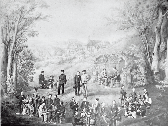 Der Akademische Schachverein Tübingen 1877 - Fotomontage