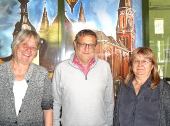 Ingrid Lauterbach (DSB-Präsidentin), Rüdiger Eisenbrand (Bürgemeister Apolda) und Diana Skibbe (Präsidentin Thüringer Schachbund)