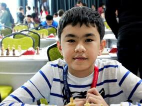 Javochir Sindarow, Usbekistan, 12 Jahre alt, er mischt vorn mit