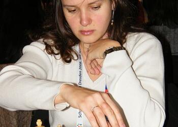 Anna Zatonskih bei der 38. Schacholympiade in Dresden 2008 - Foto Frank Hoppe