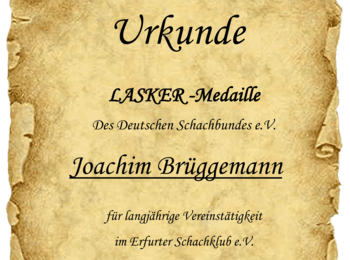 Urkunde Joachim Brüggemann