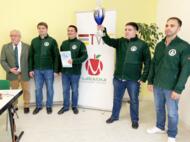 Turnierleiter Thomas Wiedmann, Pawel Ponkratow, Juri Kusubow, Wladimir Onischuk und Alexander Riazanzew