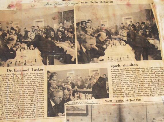 Bericht über das Berliner Simultanspiel 1929 im Welt-Spiegel