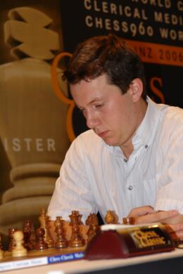 Chess Classic Mainz 2006, U20-WM-Match im Chess960 gegen Pentala Harikrishna. Arkadij verlor 3½:4½