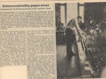 13. Juli 1970: Simultan mit Wolfgang Unzicker