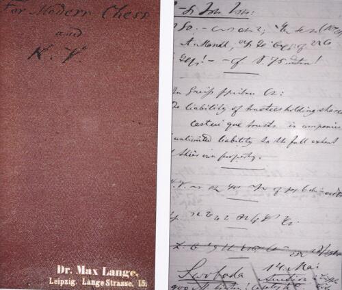 Ein Notizbuch von Dr. Max Lange, Leipzig, mit der für ihn offenbar typischen Nutzung von Kurzschrift.