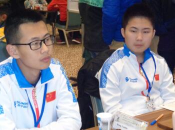 Yanbin Wang und Renjie Huang, Brett 2 und 1 von China
