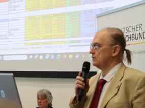 DSB-Vizepräsident Finanzen Axel Viereck präsentiert den Haushaltsplan