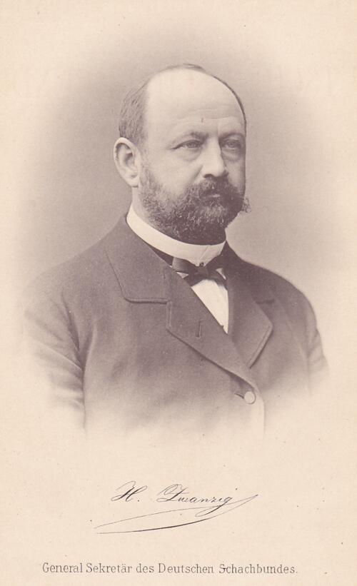 Der erste Bundesverwalter des Deutschen Schachbundes, Hermann Zwanzig (1837-1894).