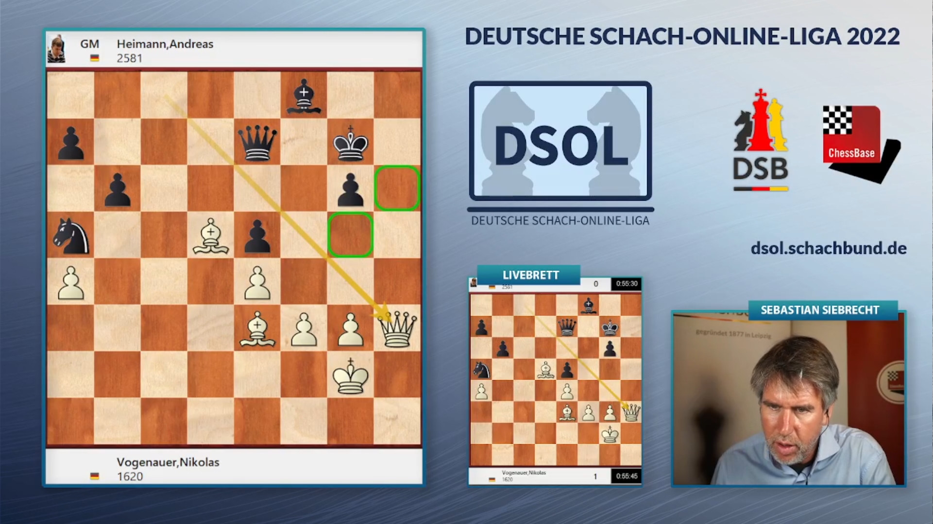 Deizisau mit knappem Sieg gegen Münster in der DSOL - Deutscher Schachbund 