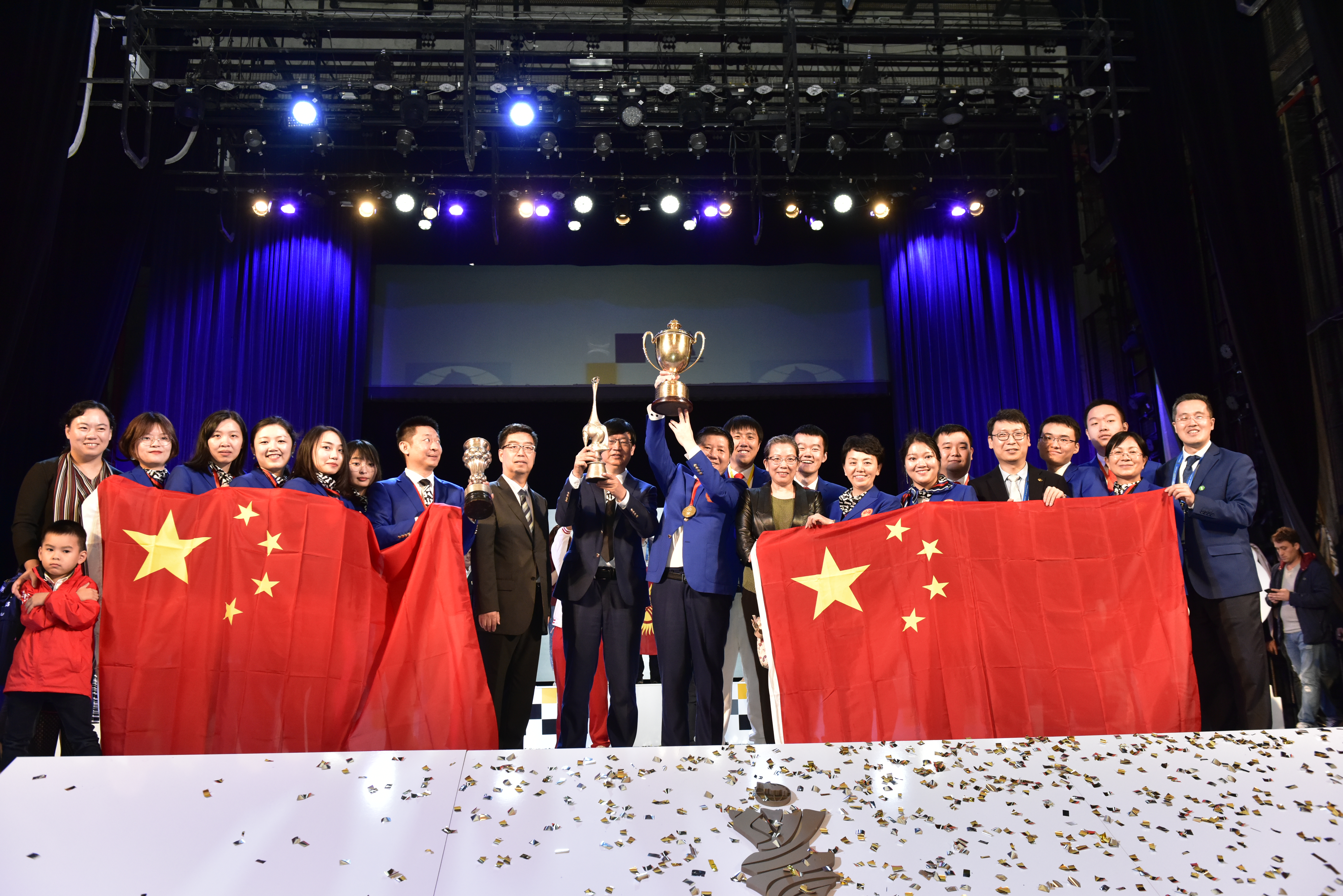 Olympiade Batumi: China Doppelolympiasieger, Deutschland Platz 13