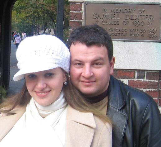 Daniel Fridman mit seiner Frau Anna Zatonskih 2007 in Boston (USA)