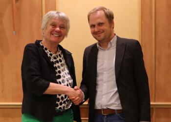 Ingrid Lauterbach (DSB) und Niklas Rickmann (DSJ)