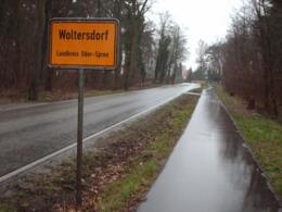 Hurra, Woltersdorf! Nur noch knappe 500 Meter.
